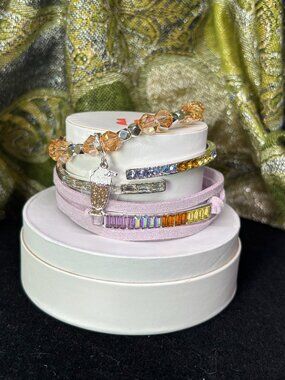 Bomb Party "Ice Cream Soda Shop" Summer Stacks 3 Bracelet Set with RootbeerFloat